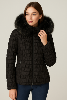 Kurtka Leder-Pellicce Poznań OLIVIE czarna