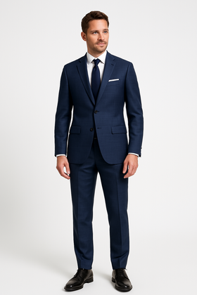 Garnitur Vernet Luxury Slim Poznań 241078  granat kratka