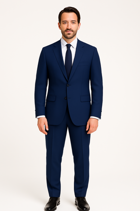 Garnitur Poznań granatowy gładki Vernet V010