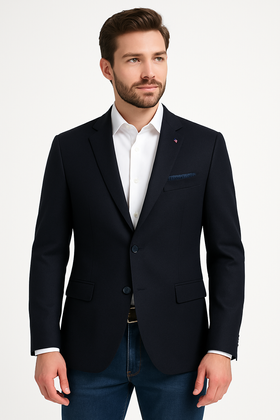 Marynarka Vernet Poznań 7326/22 len granat