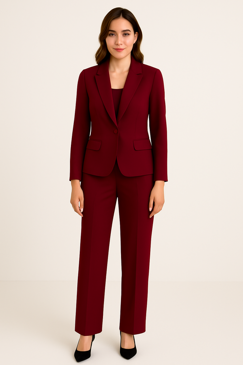 Spodnie Metafora Poznań 41032-25 bordo