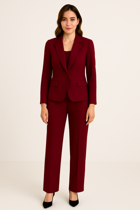 Spodnie Metafora Poznań 41032-25 bordo