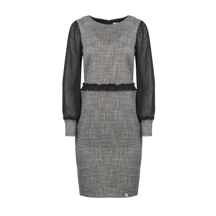 Suknia Ennywear czarna pepitka 280092DR
