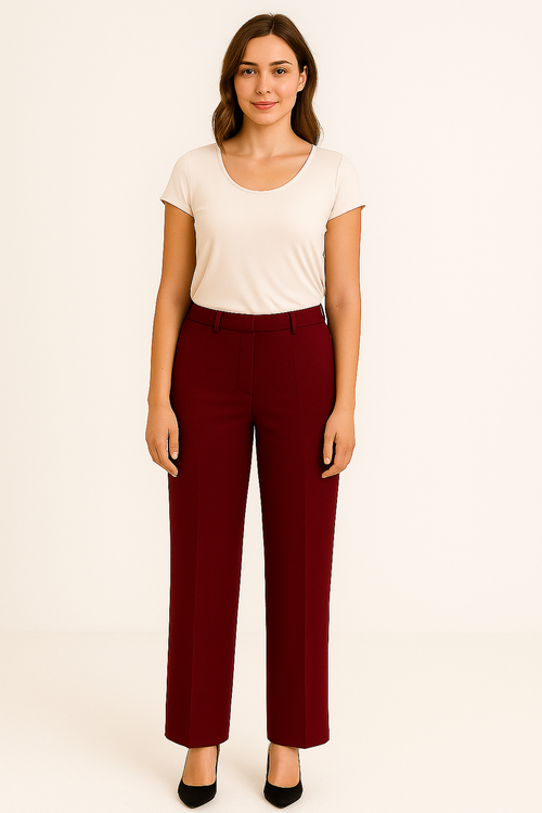 Spodnie Metafora Poznań 41032-25 bordo