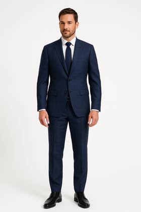 Garnitur Vernet Luxury Slim Poznań 231341 granat krata