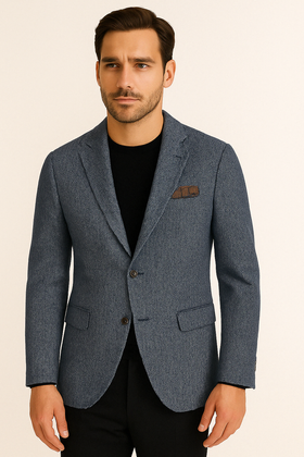 Marynarka Pierre Cardin Poznań 42291.4075 6321 jodełka niebieska