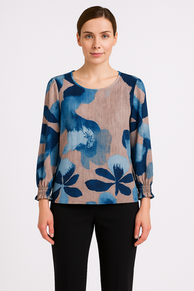 Bluzka Madame Poznań 1931 niebieski+beż