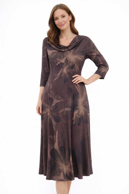 Sukienka Emoi Poznań 40-688/238 brąz