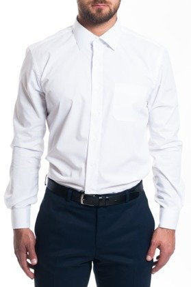 Koszula biała pojedynczy mankiet Vernet AV4536-1