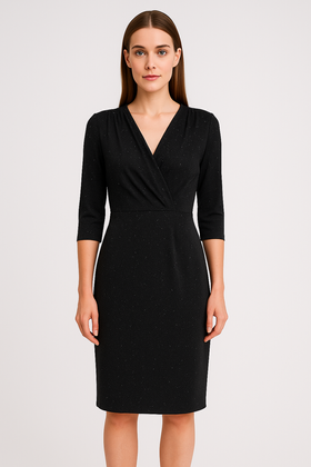 Sukienka Emoi Poznań 40-647/100 czarna brokat