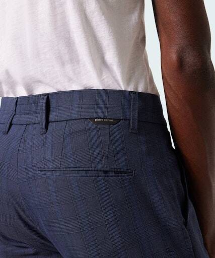 Spodnie Pierre Cardin Poznań Antibes FutureFlex Slim Fit 30100 1040 6227 granat krata