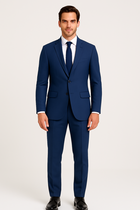 Garnitur Poznań granatowy królewski Vernet  Ebro V003