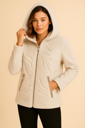 Kurtka 769 beż dwustronna