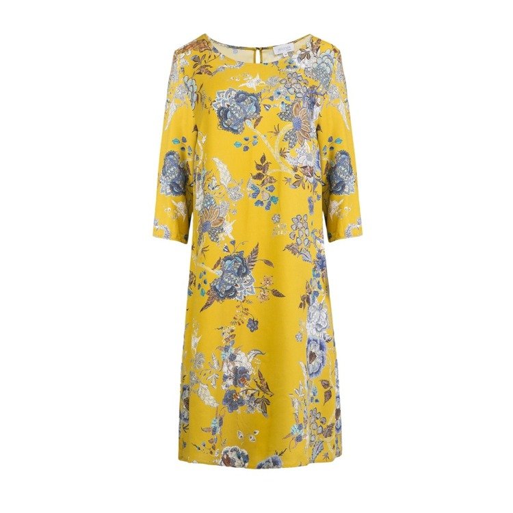 Suknia Jelonek żółta w kwiaty 02045